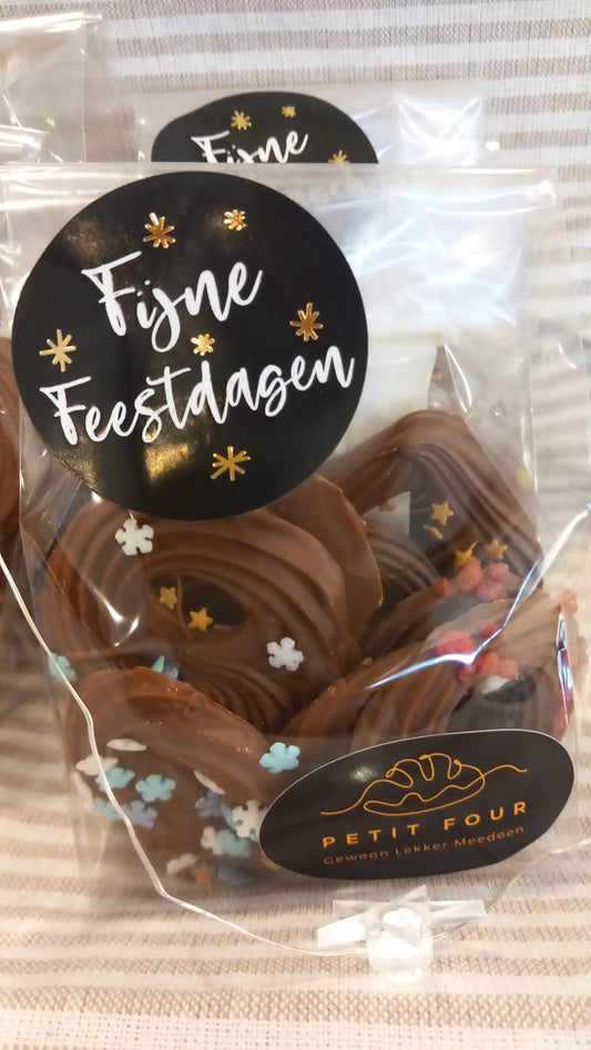 Vegan chocolade kerstkransjes