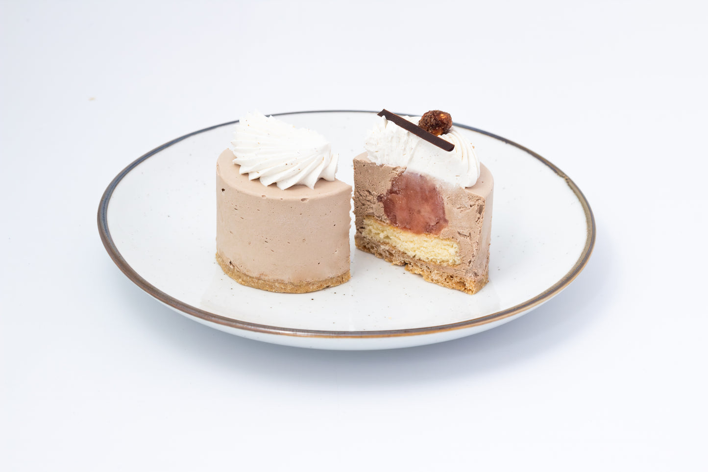 Chocolade stoofpeer gebakje